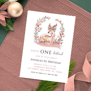 Convites Rebelde rosa primeiro aniversario de inverno Onede