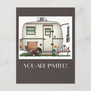 Convites Reboque de Viagem de Vidro de Vintage em Vidro