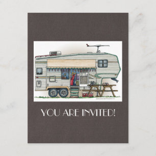 Convites Reboque de Viagem para Campanha de Quinto Roda com