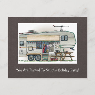 Convites Reboque de Viagem para Campanha de Quinto Roda com