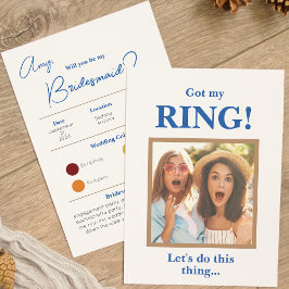 Convites Recebi minha placa de proposta da Bridesmaid da Pa