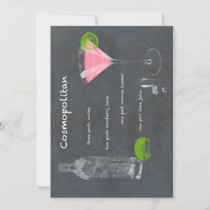 Convites Receita Cosmopolita de Cocktail