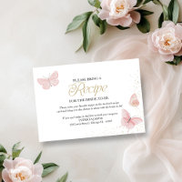 Receita de Chá de Bebê Borboleta Dourado Rosa