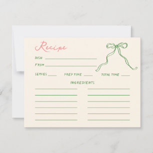 Convites Receita de Chá de panela Quirky manuscrito Whimsic