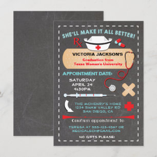 Convites Receita de Festas de formatura nas escolas de enfe