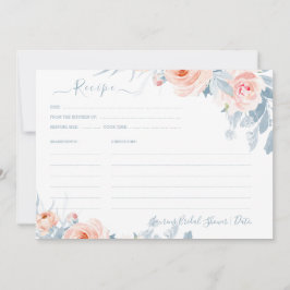 Convites Receita do Chá de panela de Rosas Rosa Espelhadas 