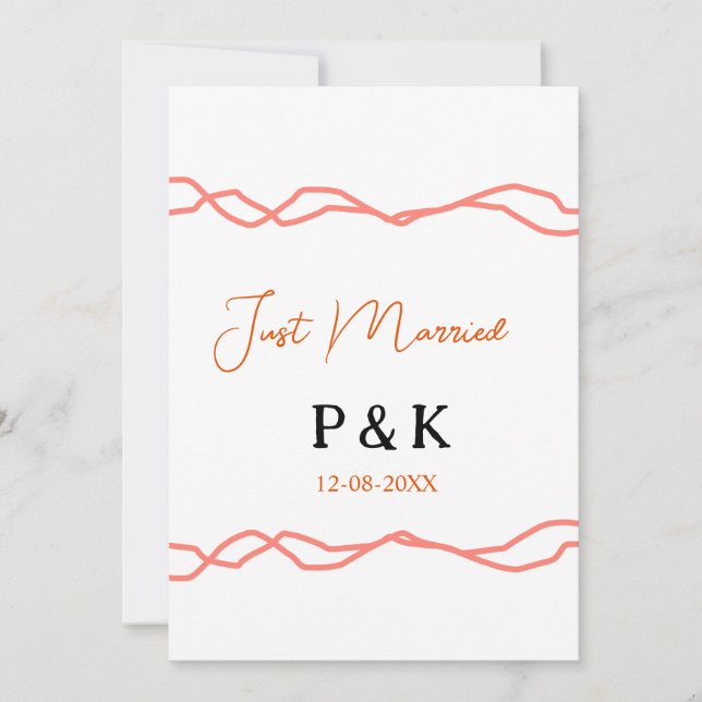 Convites Recém-casados adicionar nome da data da borda vint (Frente)