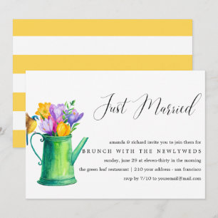 Convites Recem casados Bunch das Flores posta o brunch de c