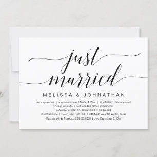 Convites Recém-Casados, Celebração de Fuga para Casar 