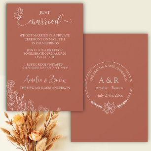 Convites Recem casados de Casamento das Flores do Meadow