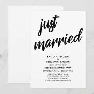 Convites "Recém-Casados" Evento de Recepção de Casamento co