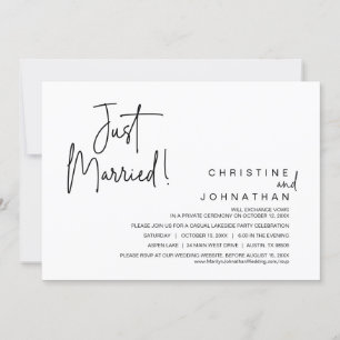 Convites Recem casados, Partido do Janto de Elopement de Ca