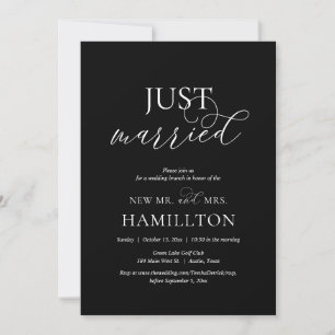Convites Recem casados, Posto de casamento Brunch Elopement
