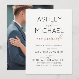 Convites Recém-Casados Tipografia Cobre Festa de Casamento