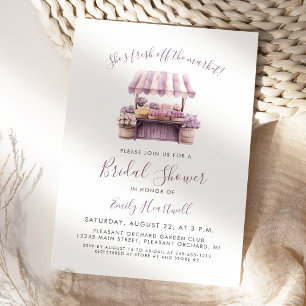 Convites Recém-chegado ao Mercado de Flores Roxas para Chá 