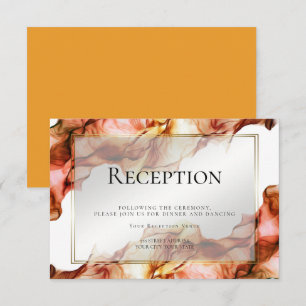 Convites RECEPÇÃO   Abstrato Watercolor Autumn Colunas 2