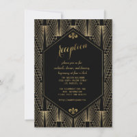 Recepção Art Déco dos Roaring 20s Great Gatsby