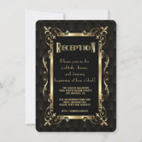 Recepção Art Déco Dourada dos Roaring 20s Reais