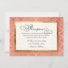 Convites Recepção Art Deco Shell Dourado Casamento Formal F