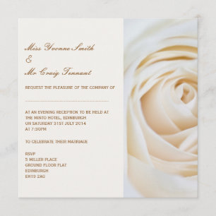 Convites Recepção branca da noite do casamento do marfim