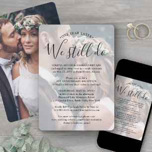 Convites Recepção de Aniversário de 2 Fotos Nós Ainda Fazem