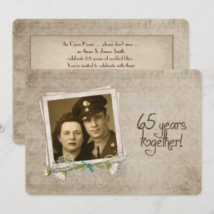 Convites Recepção de Aniversário de 65 Anos de Casamento