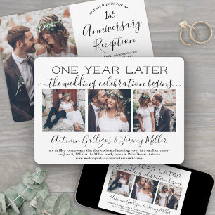 Convites Recepção de Aniversário de Um Ano 4 Fotos Casament