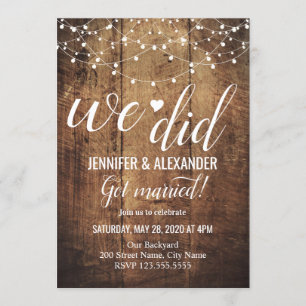 Convites Recepção de casamento