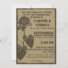 Convites Recepção de Casamento ao Ar Livre com Churrasco de