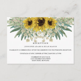 Convites Recepção de Casamento Aquarela de Girassol