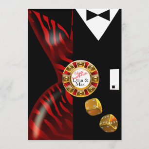 Convites Recepção de casamento Art Déco de Las Vegas   zebr