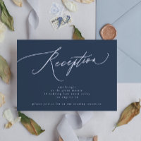 Recepção de casamento azul clássico do Marinho