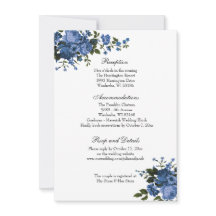Recepção de casamento azul Elegante Classic Rosa