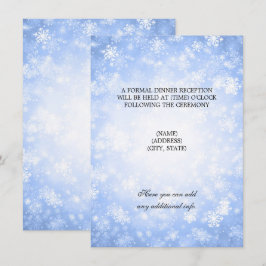 Convites Recepção de Casamento Blue Winter Wonderland