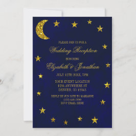 Convites Recepção de casamento Celestial da Noite