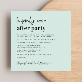 Convites Recepção de casamento Chic Photo Mint