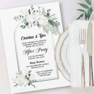 Convites Recepção de Casamento com Arco de Flor de Algodão 