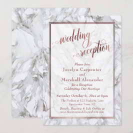 Convites Recepção de Casamento com Caligrafia em Dourado Ro