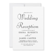 Recepção de Casamento com Caligrafia Preta Delicad