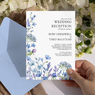 Convites Recepção de Casamento com Flores Silvestres Apenas