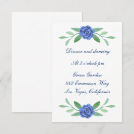 Convites Recepção de Casamento com Folhagem Verde Floral Az