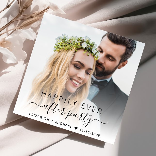 Convites Recepção de Casamento com Foto Elegante (Criador carregado)