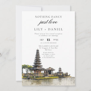 Convites Recepção de Casamento com Fuga Romântica em Bali