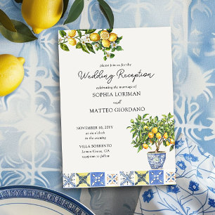 Convites Recepção de Casamento com Inspiração Italiana no L