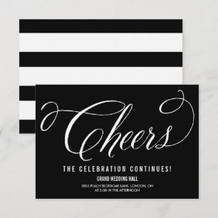 Convites Recepção de Casamento com Letra Elegante Mr. & Mrs