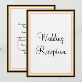 Convites Recepção de Casamento com Monograma Rosa