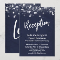 Recepção de Casamento com Textura Navy e Luzes Som
