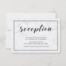 Recepção de Casamento com Tipografia Moderna Mármo