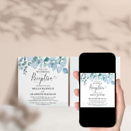 Convites Recepção de Casamento com Verde de Eucalipto Empoe