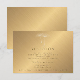 Convites Recepção de casamento Dandelion de textura do Ou